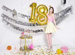 Foil Balloon 0-9 Gold 86cm