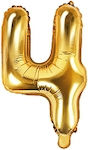 Foil Balloon 0-9 Gold 35cm