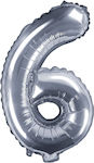 Foil Balloon 0-9 Silver 35cm