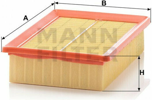 Mann Filter Φίλτρο Αέρα Αυτοκινήτου για Alfa Romeo Alfa 145 / Alfa 146 / Alfa 155 & Fiat Brava / Bravo / Marea