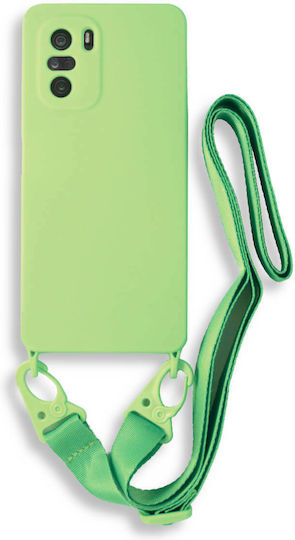 Bodycell Back Cover Silicon cu Curea Verde deschis (Poco F3 / Mi 11i)