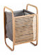 Bakaji 8054143013160 Bamboo Laundry Basket with Lid 40x35x71cm Brown