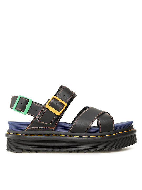 Dr. Martens Voss II Women's Flat Sandals Flatforms In Black Colour