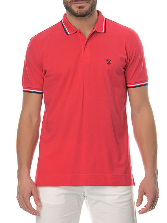 The Bostonians Men's Short Sleeve Blouse Polo Red