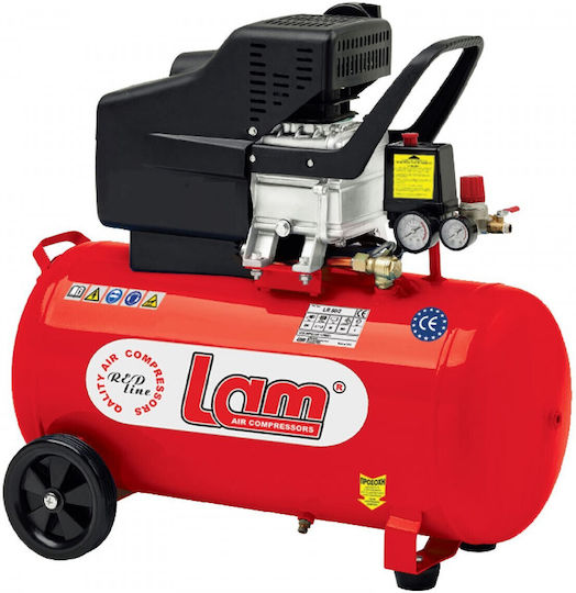 Lam LR 50/2 Einphasig Luftkompressor mit Leistung 2hp und Lufttank 50Es