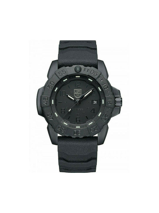 Luminox Watch Battery with Black Rubber Strap