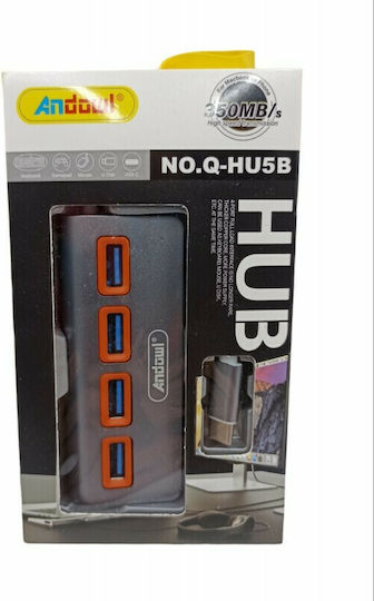 Andowl Hub 4 Θυρών USB 3.0 με σύνδεση USB-C
