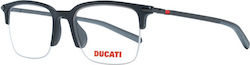 Ducati Plastic Eyeglass Frame Black DA1003 002