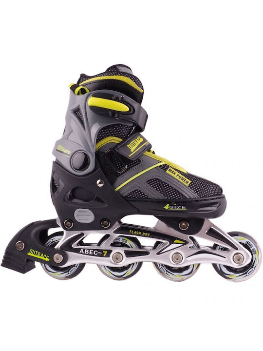 Outrace PW-126B-79 Inline Rollers Μαύρα-Κίτρινα Ενηλίκων/Παιδικά
