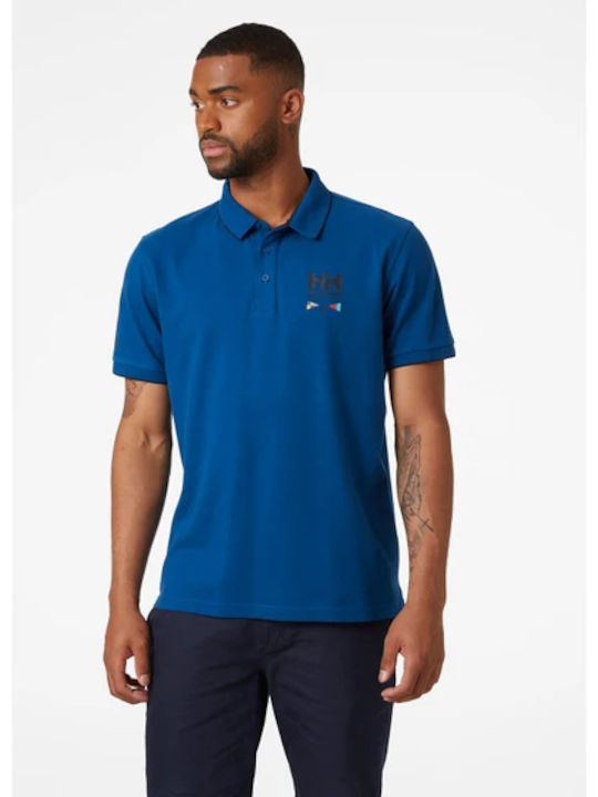 Helly Hansen Ανδρικό T-shirt Polo Μπλε