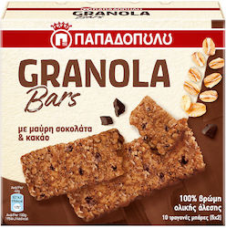 Παπαδοπούλου Granola Bars Bară Ovăz cu Ciocolată neagră și cacao (5x42gr) 210gr