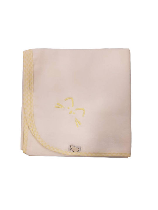 Figlio Bino Cat Swaddle Blanket Alb 80x80εκ.