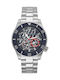 Guess Axle Men's Watch 45mm Battery with Silver Metal Bracelet