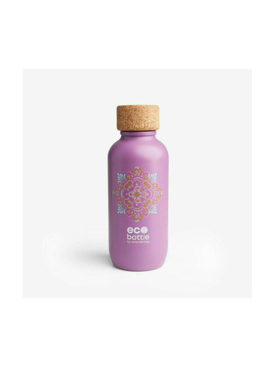 SmartShake EcoBottle Mandala Water Bottle 650ml Pink