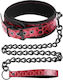 IntoYou Diamond Line Collar With Leash Guler în Culoare Roșu