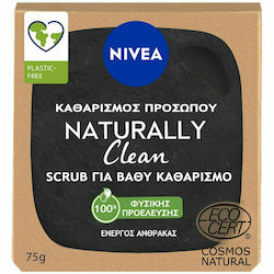 Nivea Naturally Clean Απολεπιστικό Σαπούνι Προσώπου 75gr