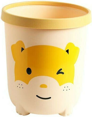 Cutie Waste Bin Plastic Yellow 23.5x23.5x27.5cm