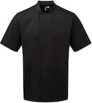 PR900 Chef Short Sleeve Polycotton Jacket Black