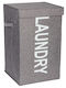 Keskor Collapsible Fabric Laundry Basket with Lid 33x33x53cm Gray