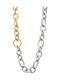 Visetti Two-tone Chain Neck made of Steel Wide Thickness 13.2mm and Length 38cm