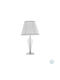 Ondaluce Villa Glass Table Lamp for Socket E14 with White Shade and Transparent Base