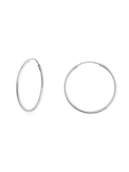 Silver hoops earrings 3,5 cm