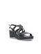 Damensandalen Anteos 21244 Schwarzes Leder