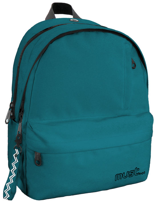 Must Monochrome School Bag Backpack Junior High-High School in Green color 25lt