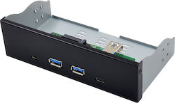 Powertech Front Panel 5.25" σε 2x USB 3.1 & 2x USB-C