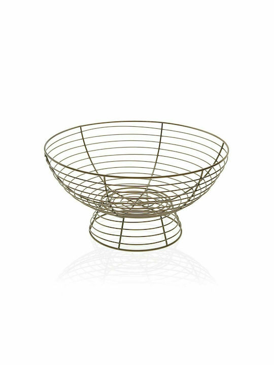 Versa Fruit Bowl Metallic Gold 33x33x17cm