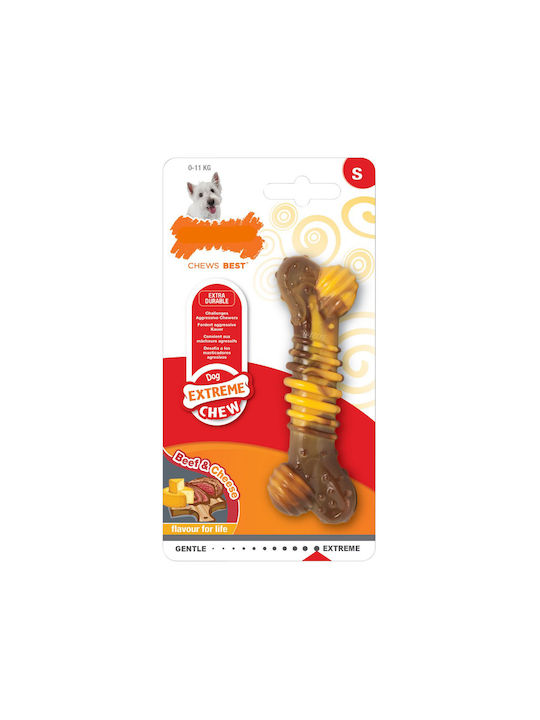 Nylabone Dura Jucărie Os de Câine de Ros cu Gust de Brânză Mici