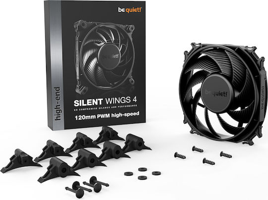 Be Quiet Silent Wings 4 High-Speed Ventilator Pentru Carcasa 120mm (2500rpm / 76.7cfm) Fără Iluminare LED și Conexiune 4-Pin PWM
