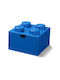 LEGO Παιδικό Κουτί Αποθήκευσης από Πλαστικό 4 Knobs Μπλε 15x15x11cm