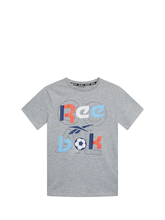 Reebok Kids' T-shirt Gray Graphic Socker