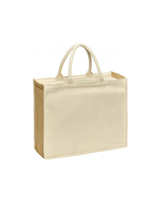 Ubag Riviera Βαμβακερή Τσάντα για Ψώνια σε Μπεζ χρώμα