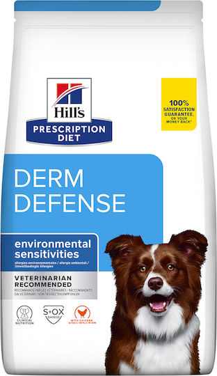 Hill's Prescription Diet Derm Defense 4kg Trockenfutter für erwachsene Hunde mit Huhn