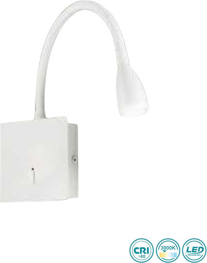 Ondaluce Fall Classic Lamp Wall with Integrated LED and Warm White Light 9x9x9cm
