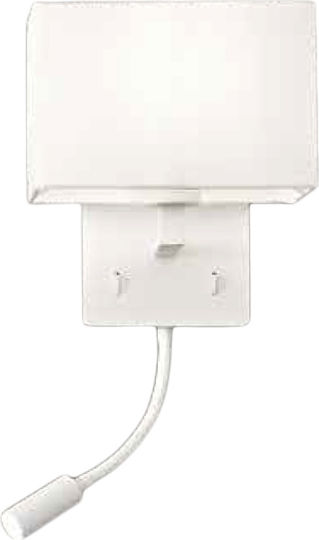 Ondaluce Shadow Modern Lumină de Perete cu Soclu E27 Alb 24.5x23x21cm