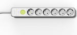 Famatel 6-Outlet Power Strip 1.5m White