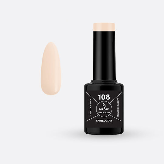 Drop Cosmetics Semi-Permanent Nail Polish 108 Vanilla Tan 5ml 1pcs