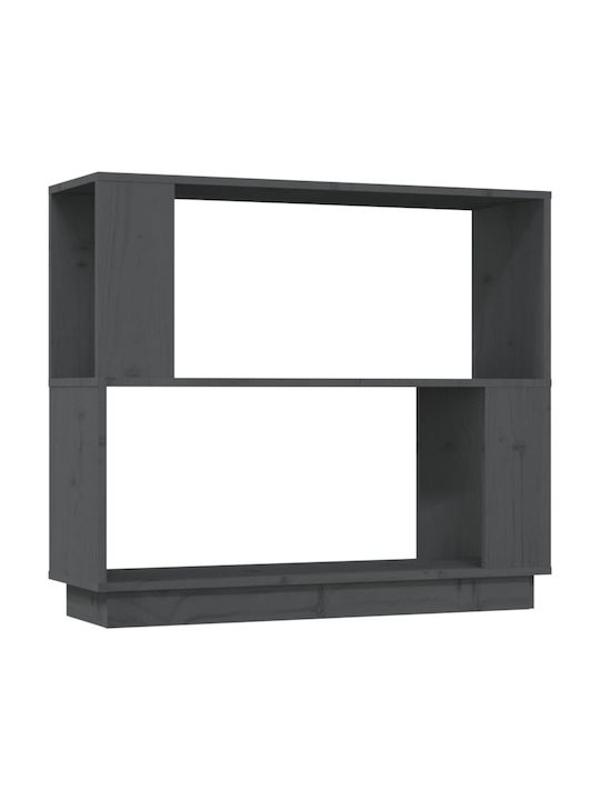 Bookcase Gray 80x25x70cm