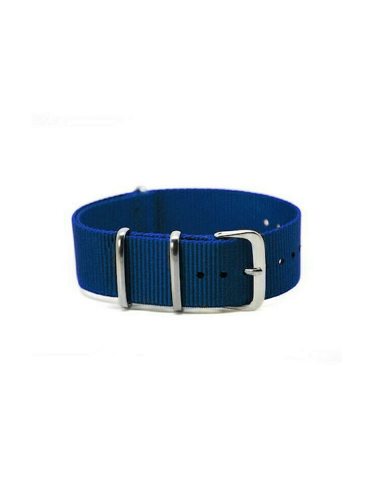 Curea NATO Blue Fabric albastru 18mm