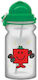 CHartini Poli Mr Strong Kids Water Bottle Mr Men and Little Miss Plastic with Straw 350ml