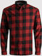Kids Checked Shirt Long Sleeve Red