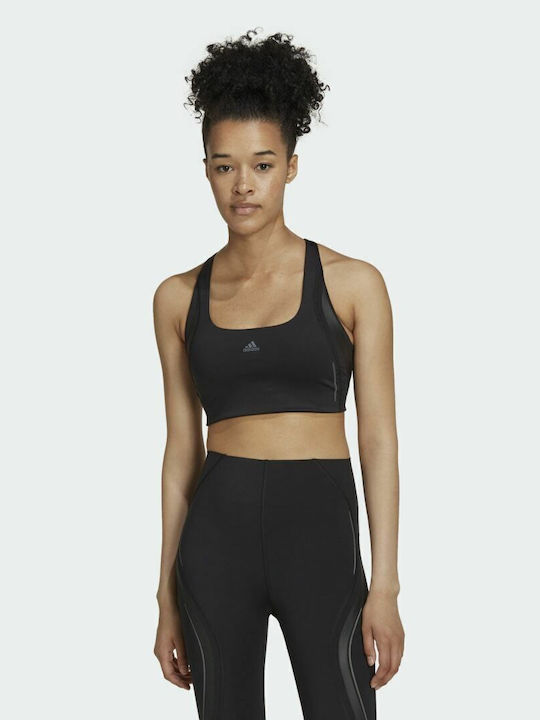 adidas PowerImpact Luxe Women's Sports Bra with Removable Padding Black