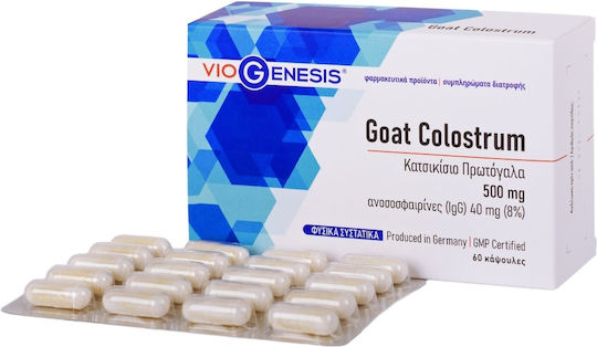 Viogenesis Goat Colostrum 500mg Supplement for Immune System Support 60 Capsules