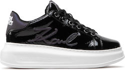 Karl Lagerfeld KL62510A Γυναικεία Flatforms Sneakers Μαύρα-Λευκά