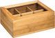 5Five Cuisine Tea Box with Wooden Beige Lid 22x16x8.7cm 1 Piece
