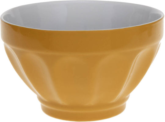 Colorama Cereal Serving Bowl Round Ceramic Yellow with Diameter 14.6cm