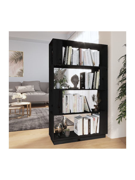 Bibliothek Schwarz 80x25x132cm